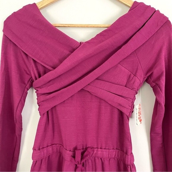 NWT Free People Love Spell One-Piece Romper, Aubergine, Size XS - Picture 8 of 15